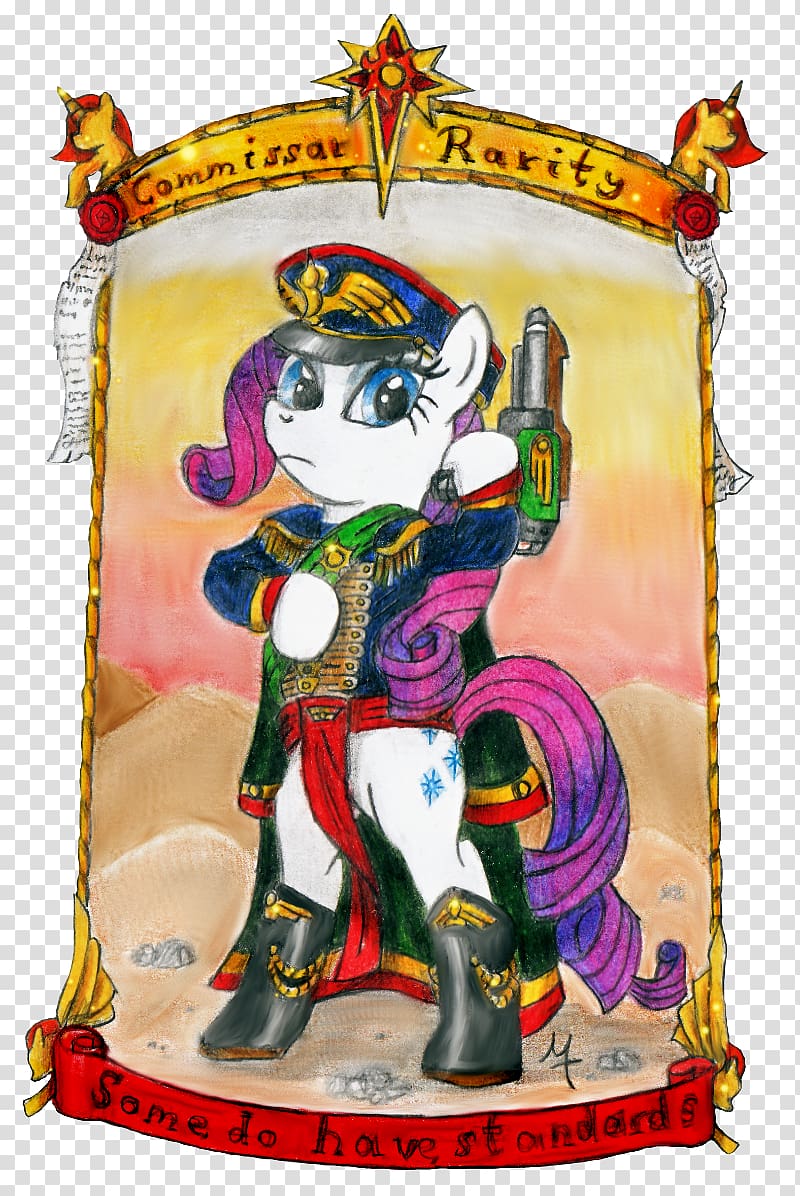Rarity Warhammer 40,000 Commissar Fan art Rainbow Dash, Commissar transparent background PNG clipart