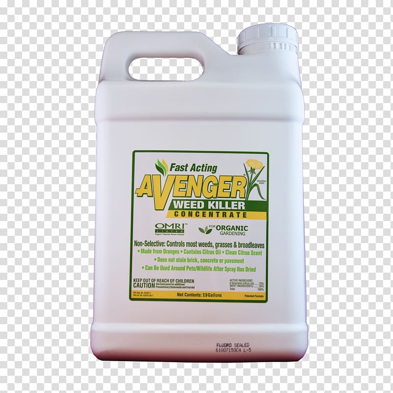 Organic food Herbicide Avenger Organic Weed Killer Concentrate Weed control Lawn, 5 Gallon Bucket Green transparent background PNG clipart