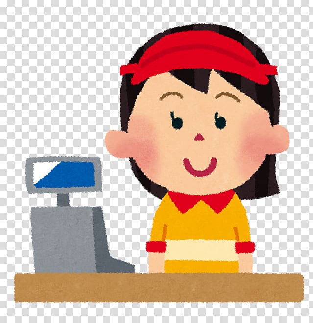 fast food cashier clipart