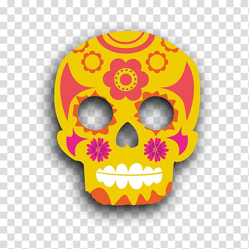 Skull Desktop , retro floral decoration transparent background PNG clipart