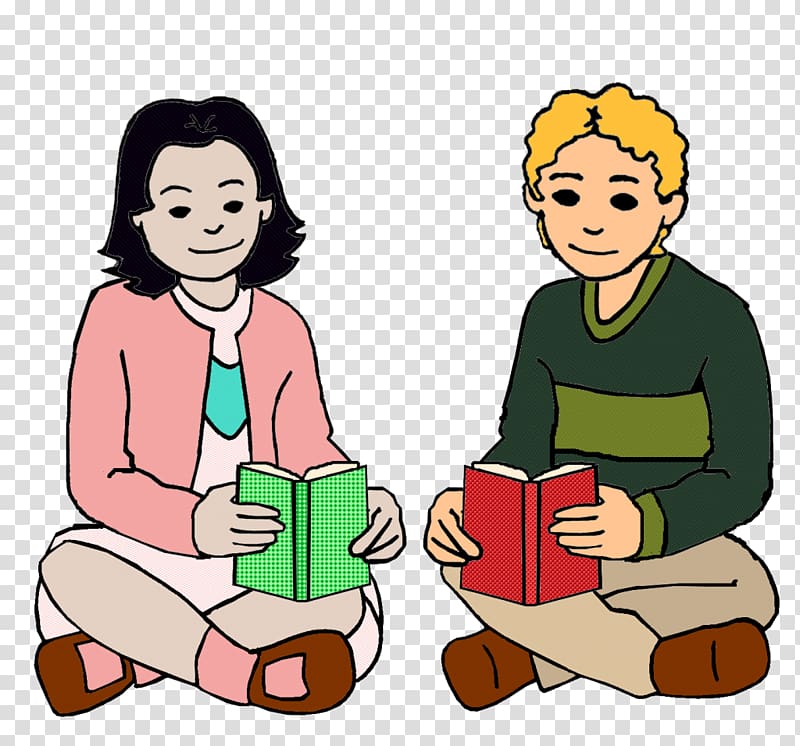 Student Reading Think-pair-share , Students Talking transparent background PNG clipart
