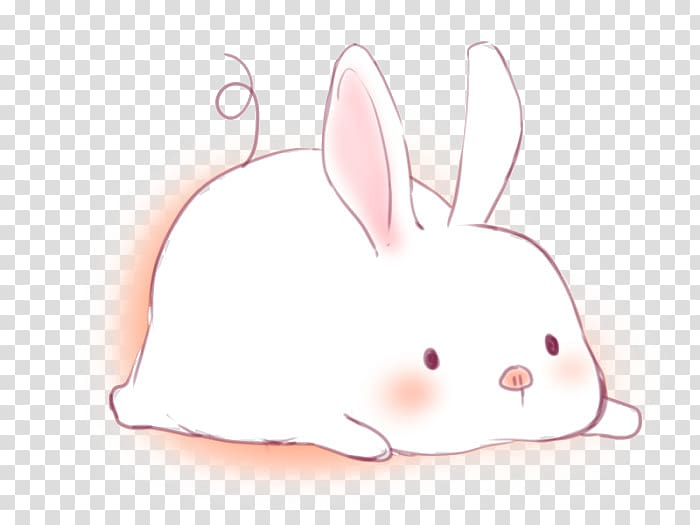 pig illustration, Domestic rabbit Cartoon Avatar Tencent QQ Cuteness, Cute little rabbit transparent background PNG clipart