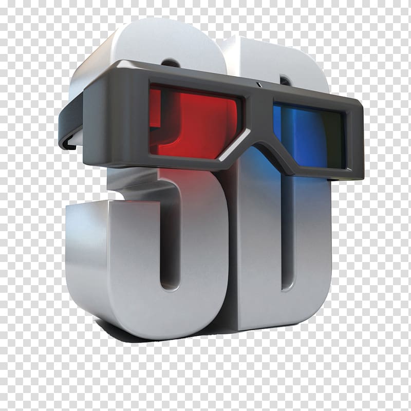 3D film Stereoscopy Anaglyph 3D Polarized 3D system, 3D Creative transparent background PNG clipart