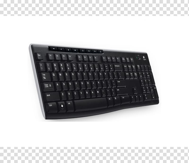 Computer keyboard Computer mouse Logitech Unifying receiver Wireless keyboard, keyboard transparent background PNG clipart