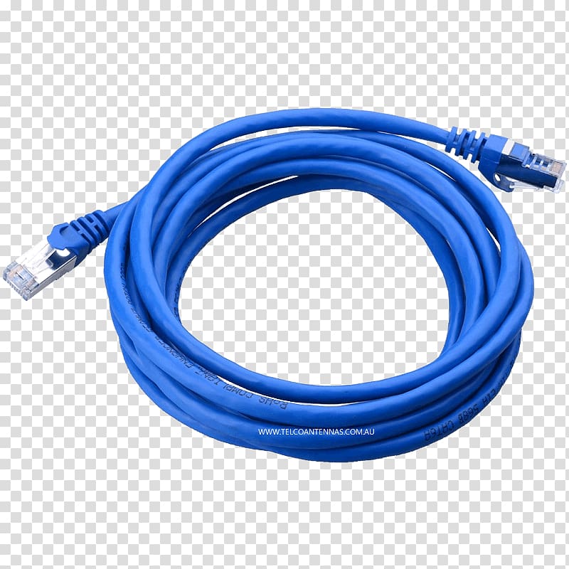 Category 6 cable Network Cables Twisted pair Electrical cable Patch cable, blue wifi transparent background PNG clipart