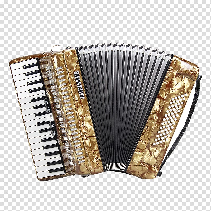 Trikiti Accordion Musical instrument Garmon, golden accordion transparent background PNG clipart