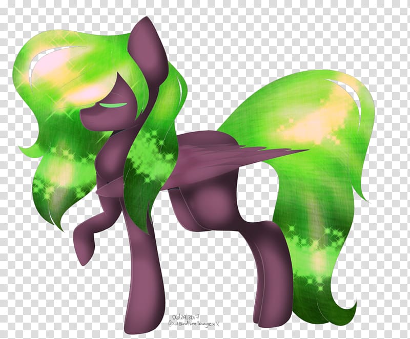 Horse Illustration Cartoon Woolly mammoth Legendary creature, field clover transparent background PNG clipart