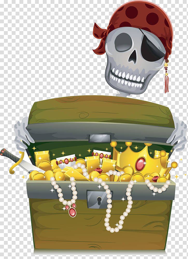 Buried treasure Piracy , Cartoon skeleton pirate transparent background PNG clipart