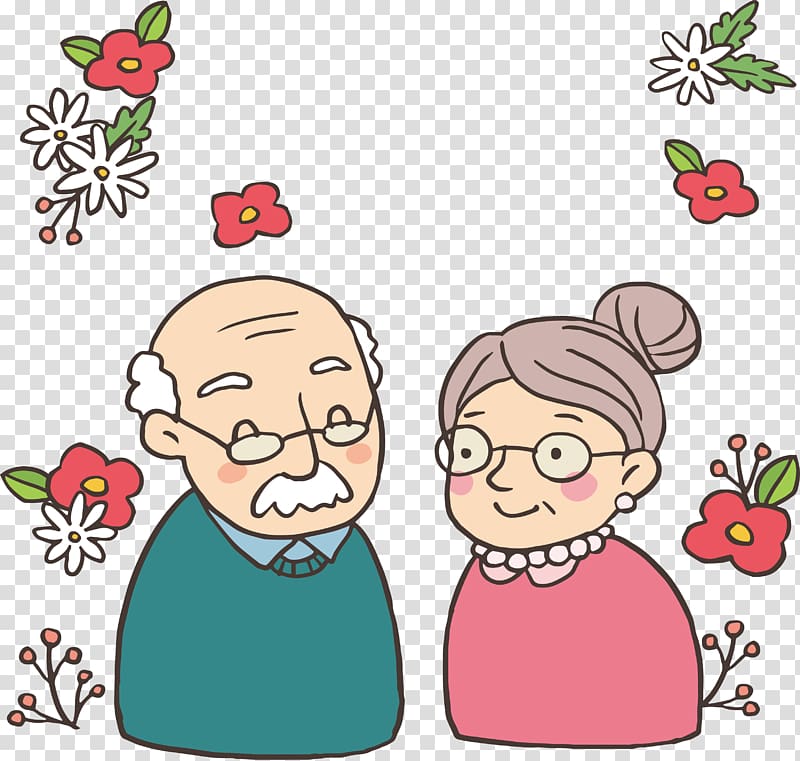 man and woman illustration, Wedding anniversary Euclidean , Romantic Floral Decoration Wedding Day transparent background PNG clipart