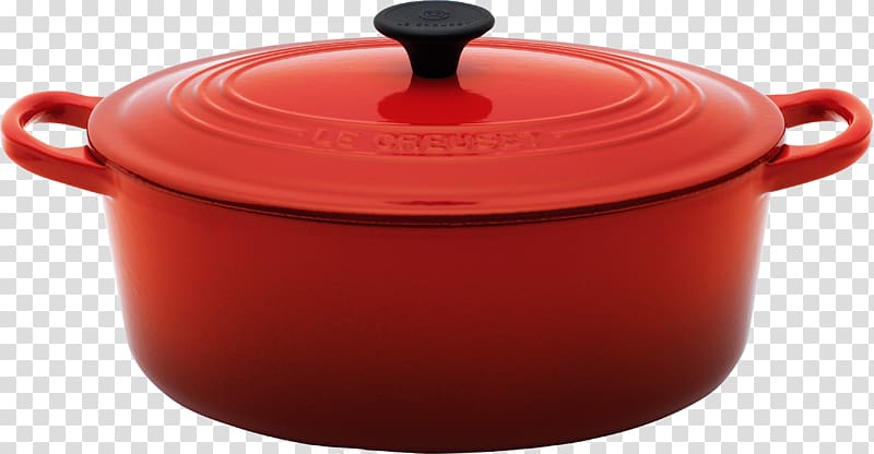 Le Creuset Dutch oven Casserole Cookware and bakeware Cast iron, Cooking pan transparent background PNG clipart
