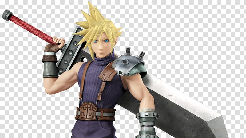 Super Smash Bros For Nintendo 3ds And Wii U Cloud Strife Final Fantasy Vii Mario Bros Transparent Background Png Clipart Hiclipart