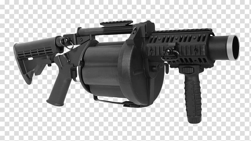 Grenade launcher Milkor MGL Airsoft 40 mm grenade, Grenade Launcher transparent background PNG clipart