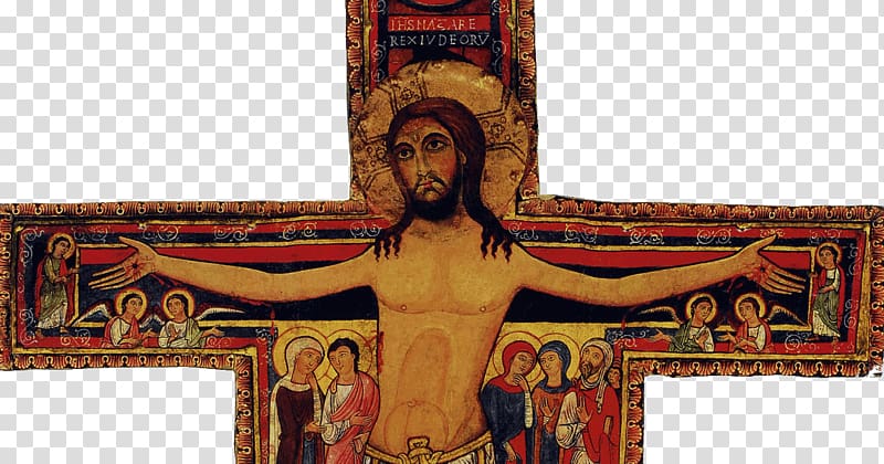 San Damiano, Assisi San Damiano cross Crucifix Christian cross, christian cross transparent background PNG clipart