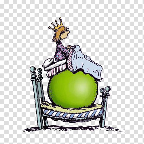 The Princess and the Pea Once Upon a Mattress, Hand painted Princess pea illustration transparent background PNG clipart