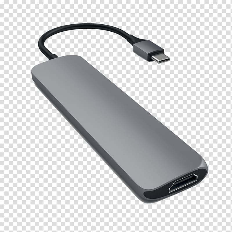 MacBook Satechi Type-C Multi-Port Adapter USB-C Ethernet hub, macbook transparent background PNG clipart