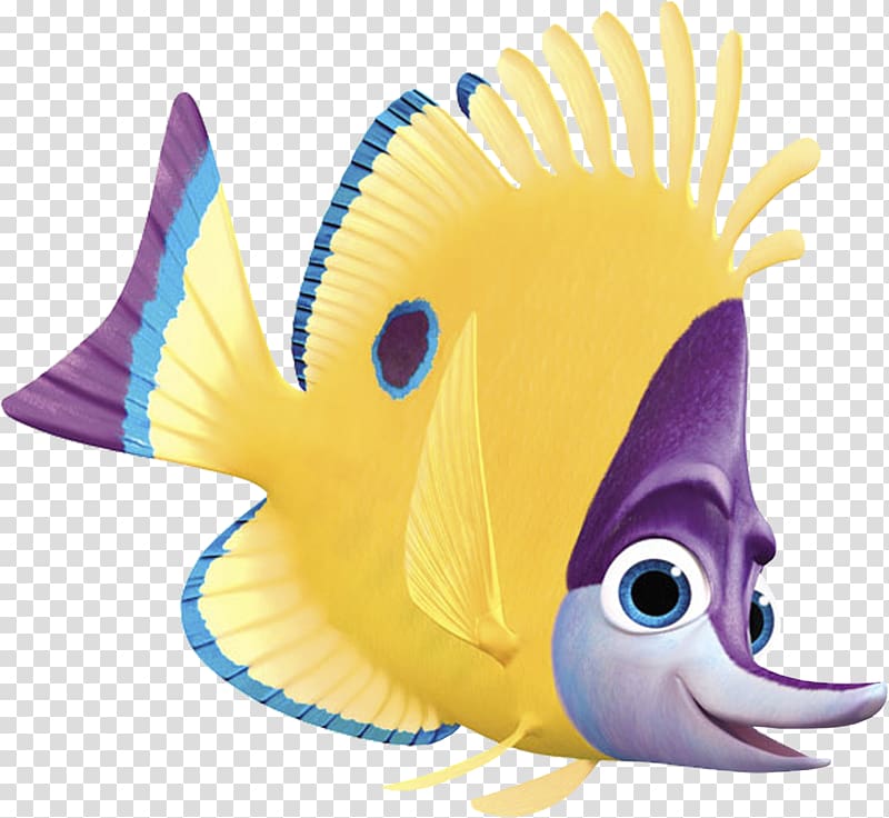 brown and purple fish illustration, Marlin Tad Mr. Ray Gurgle Yellow longnose butterflyfish, nemo transparent background PNG clipart