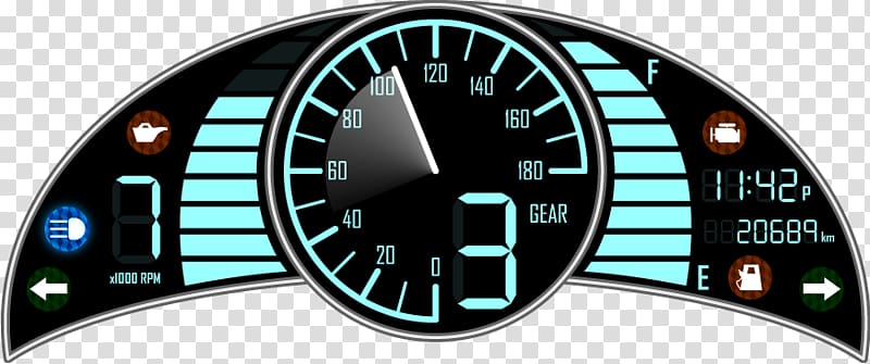 Motor Vehicle Speedometers Dashboard Motorcycle Electronic instrument cluster, Instrument Panel transparent background PNG clipart