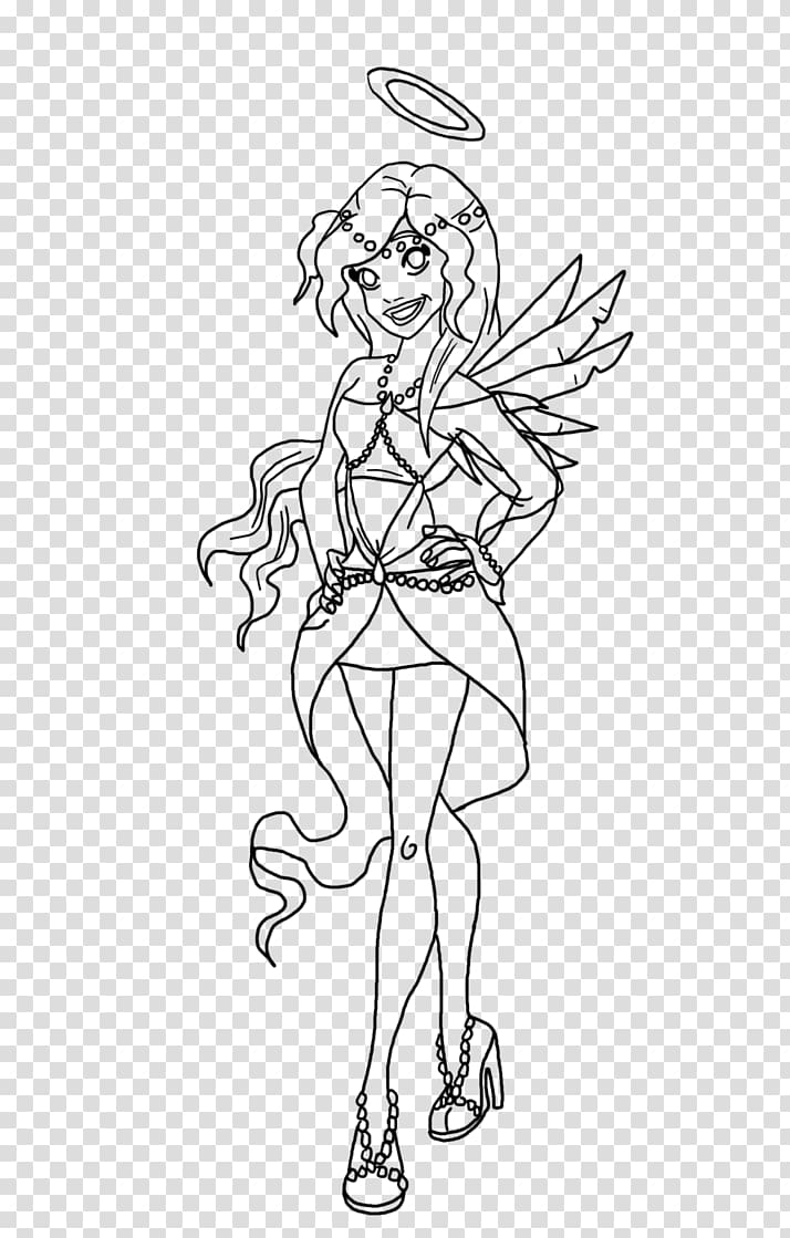 Cartoon Line art Human leg Sketch, devil and angel transparent background PNG clipart