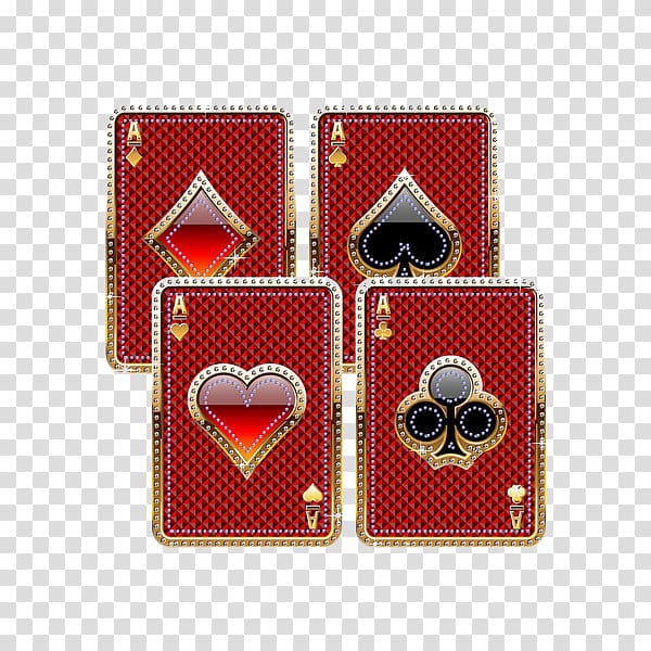 Poker Gambling French playing cards Casino, European and American luxury diamond inlay cards transparent background PNG clipart