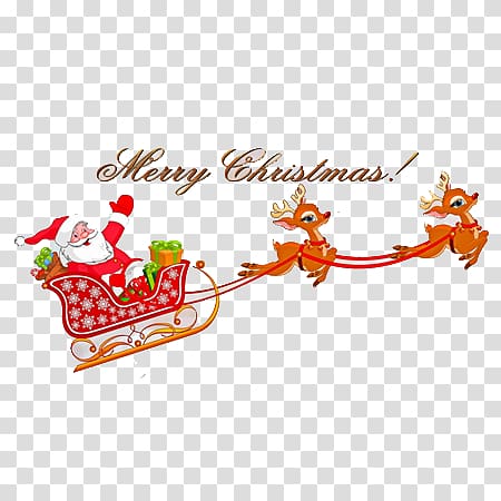 santa's sleigh transparent background PNG clipart