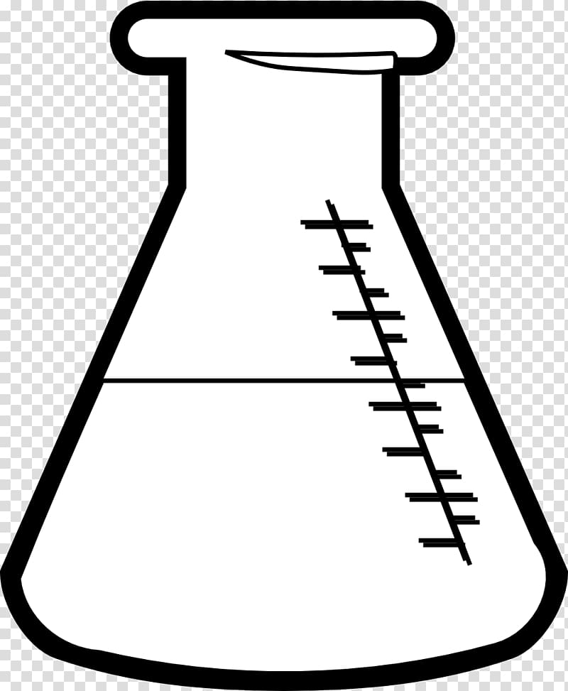 science beaker clipart black and white