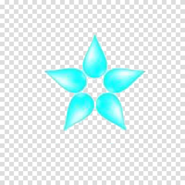 Blue Euclidean Illustration, Droplets pentagram transparent background PNG clipart