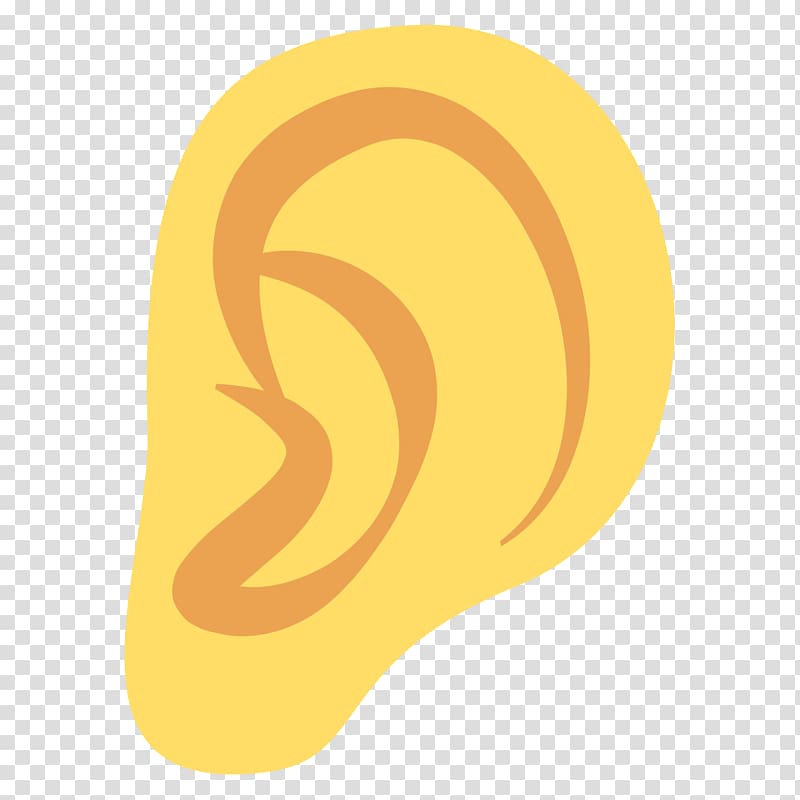 Ear Emoji Face Emoticon Smiley, ear transparent background PNG clipart