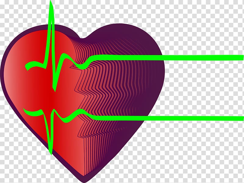 Electrocardiography Heart rate Myocardial infarction Coronary artery disease, Heart and green heart rate transparent background PNG clipart