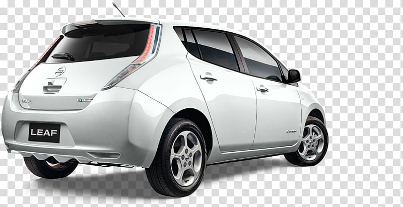 Nissan Leaf Tekna Mid-size car, car transparent background PNG clipart