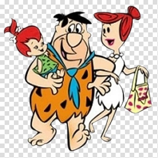 Fred Flintstone Pebbles Flinstone Wilma Flintstone Bamm-Bamm Rubble Barney Rubble, Family transparent background PNG clipart