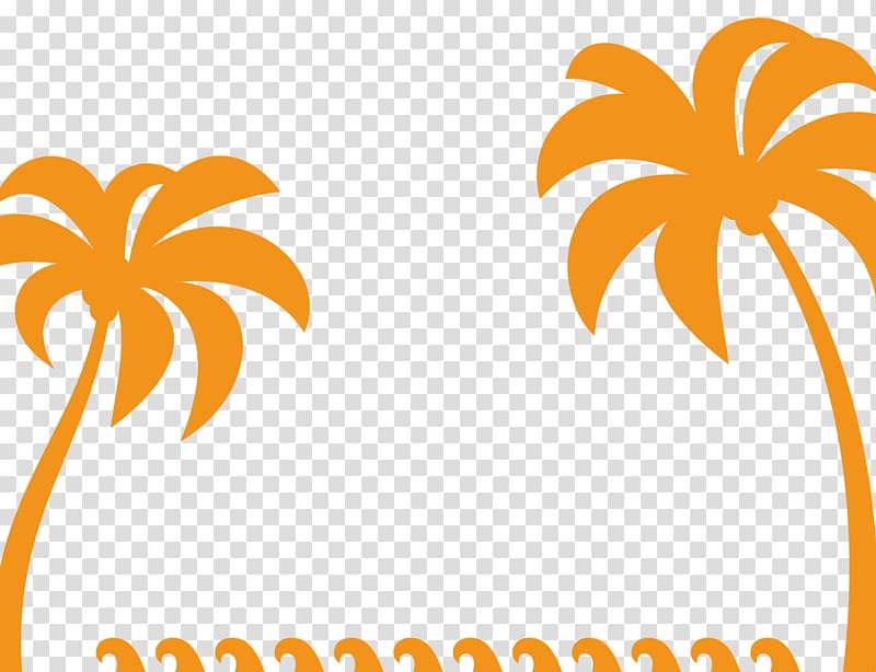 Tree Euclidean Coconut, Orange coconut tree transparent background PNG clipart