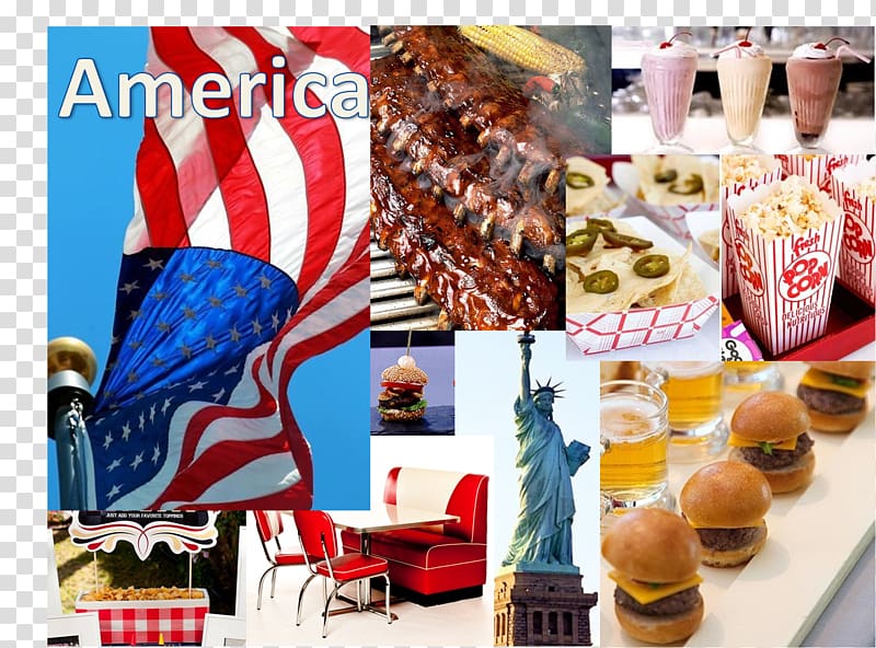 Fast food Hamburger Pork ribs Company 3 Steak, America's flag transparent background PNG clipart