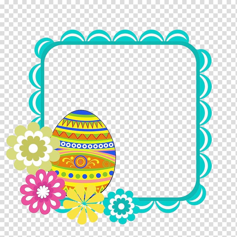 Easter, Simple fashion style, Easter border design transparent background PNG clipart