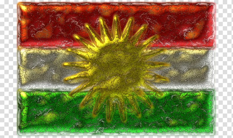 Flag of Kurdistan Democratic Federation of Northern Syria Kurdish Region. Western Asia., Flag transparent background PNG clipart