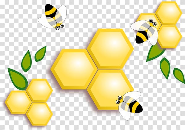 Honey bee Honeycomb, bee transparent background PNG clipart