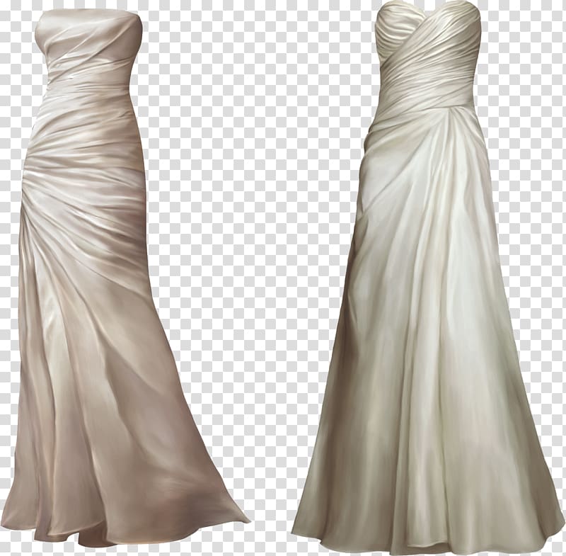 Wedding dress , Elegant white dress transparent background PNG clipart