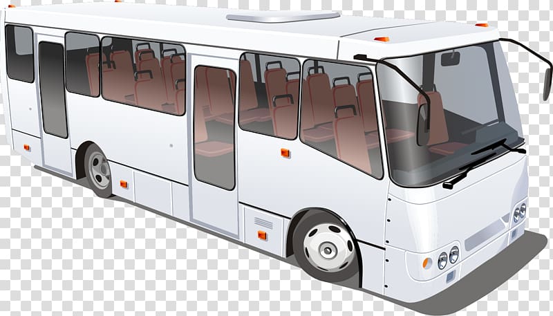Minibus Coach Illustration, Hand-painted buses transparent background PNG clipart