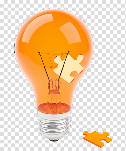 Incandescent light bulb, Creative puzzle bulb transparent background PNG clipart