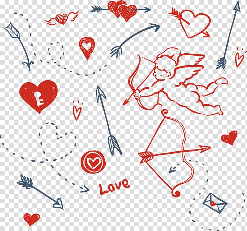 Arrow Heart Cupid, Cupid transparent background PNG clipart