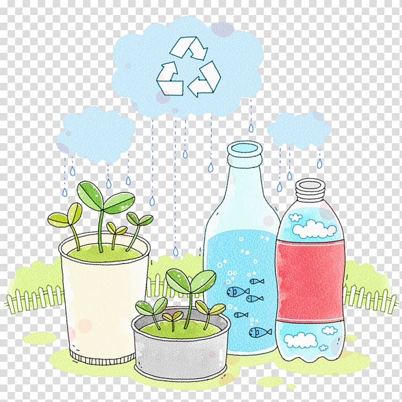 Bottle Resource Drop, Clouds and bottles transparent background PNG clipart