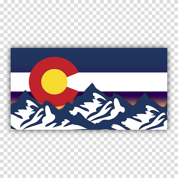 Flag of Colorado Decal Sticker Die cutting, personalized car stickers transparent background PNG clipart