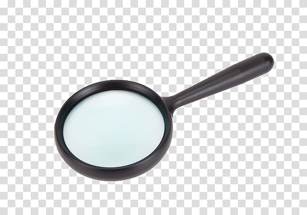 Frying pan Computer hardware, Black magnifying glass transparent background PNG clipart