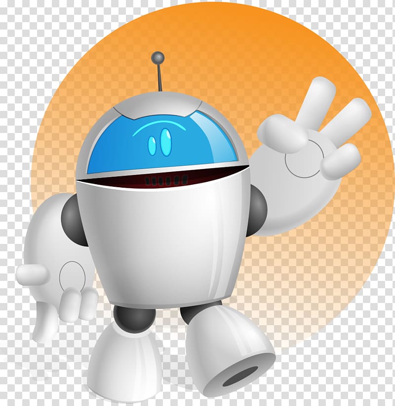 Robotics Euclidean Character, Hand-painted cartoon fat robot fashion transparent background PNG clipart