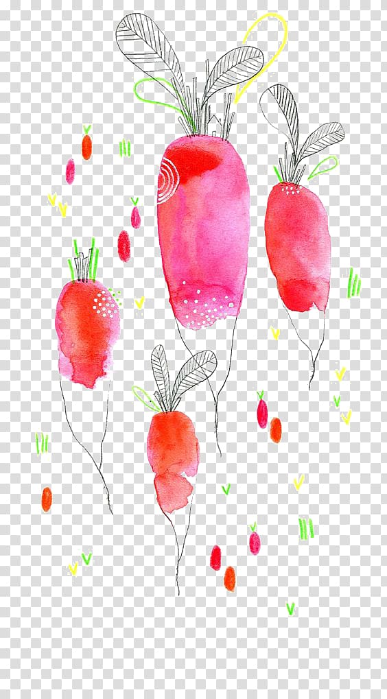Watercolor painting Drawing Vegetable Illustration, Drawing carrot transparent background PNG clipart