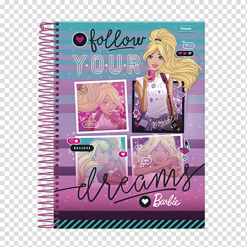 Notebook Paper Barbie Diary Stationery, notebook transparent background PNG clipart