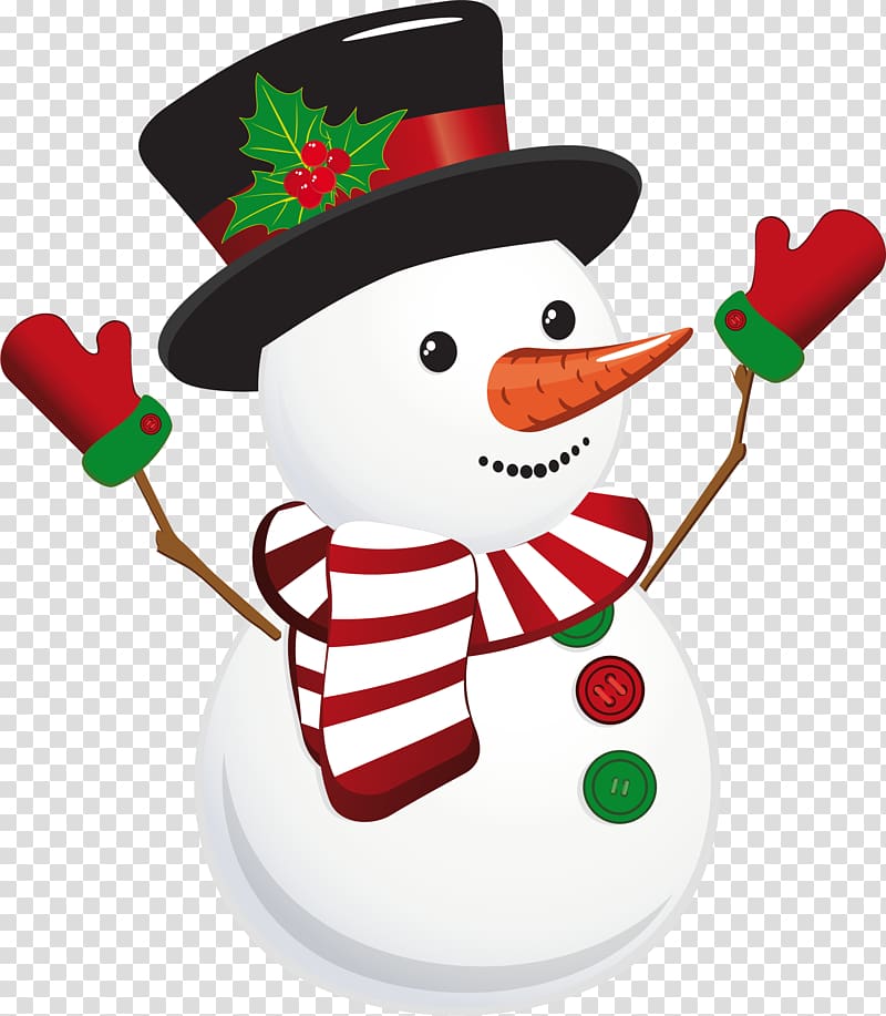 Santa Claus Christmas card Snowman, Cartoon white snowman transparent background PNG clipart