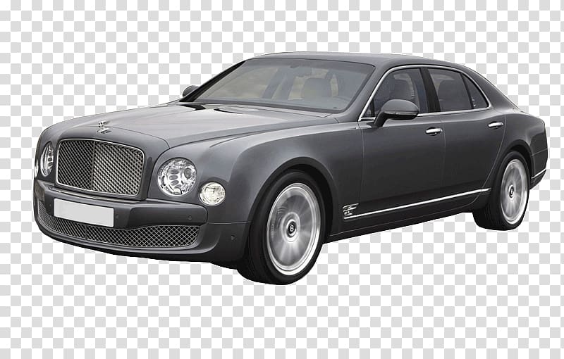 gray sedan, Mulsanne Bentley transparent background PNG clipart