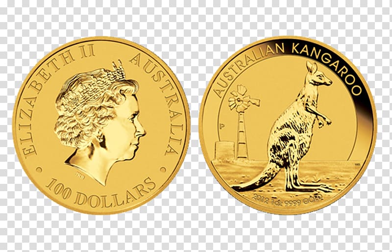 Perth Mint Australian Gold Nugget Bullion coin American Gold Eagle Gold coin, silver coin transparent background PNG clipart