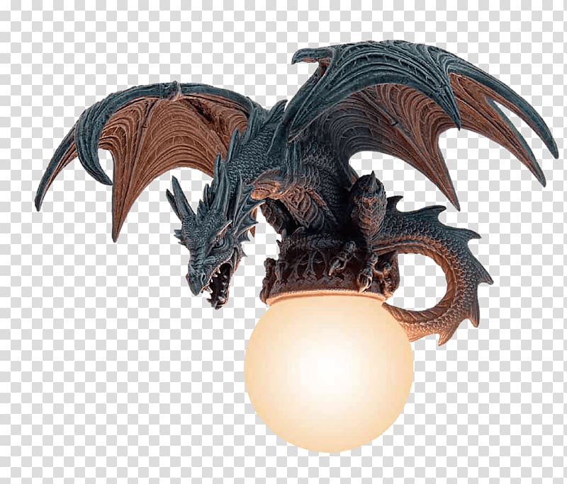 light bulb with dragon fixture , Dragon Lamp transparent background PNG clipart