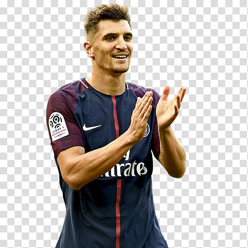 Thomas Meunier Paris Saint-Germain F.C. T-shirt Shoulder Jersey, T-shirt transparent background PNG clipart